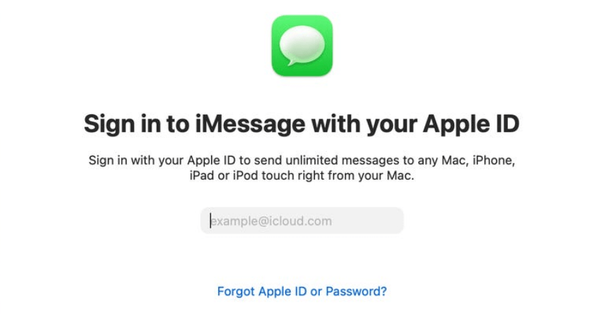 Entre no iMessage
