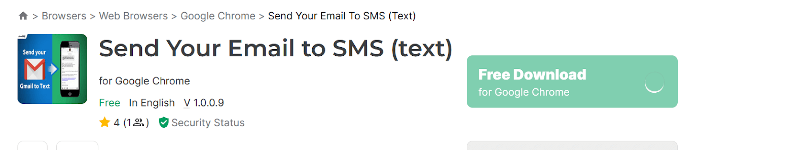 uma extensão do navegador chamada envie seu e-mail para SMS