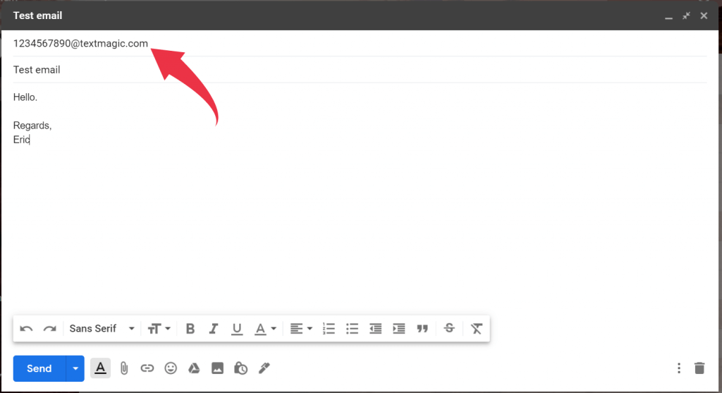 Redigir um novo e-mail