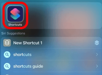 Open the Shortcuts App