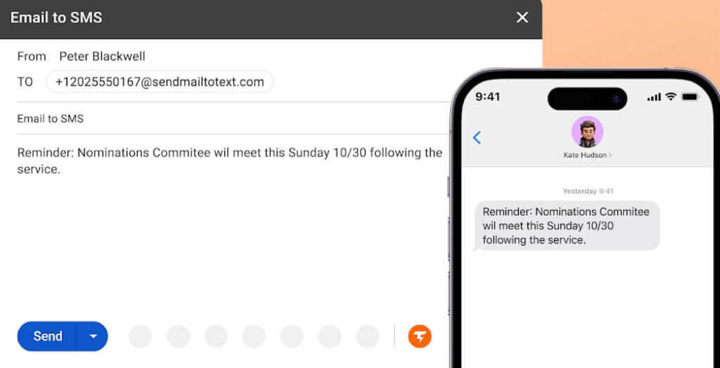 escreva gmail e envie