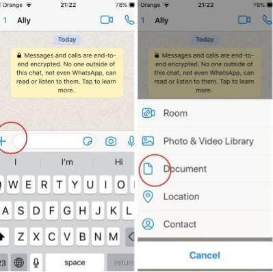 condividere file su WhatsApp