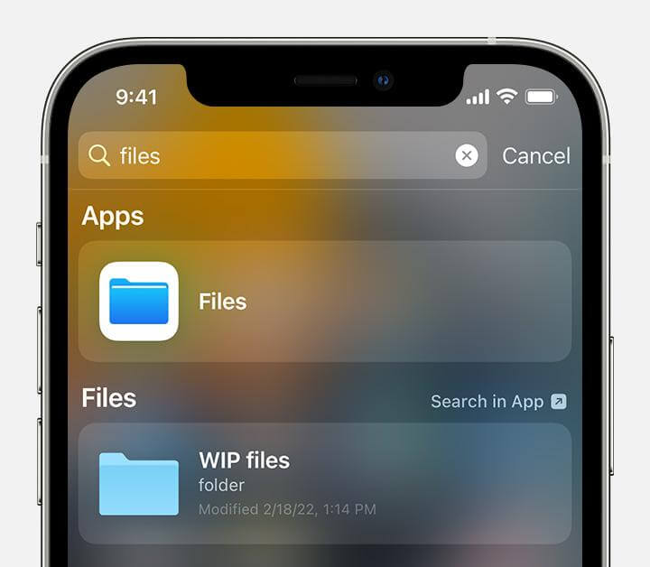Esplora l'app File su iPhone