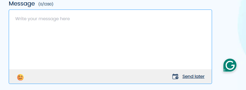 type your messages