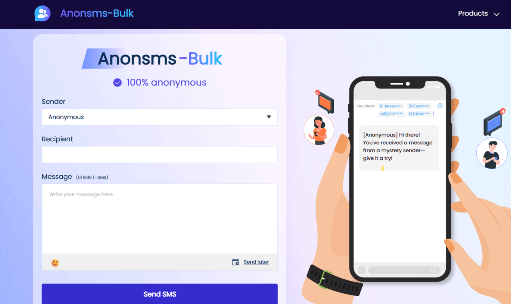anonsms bulk homepage