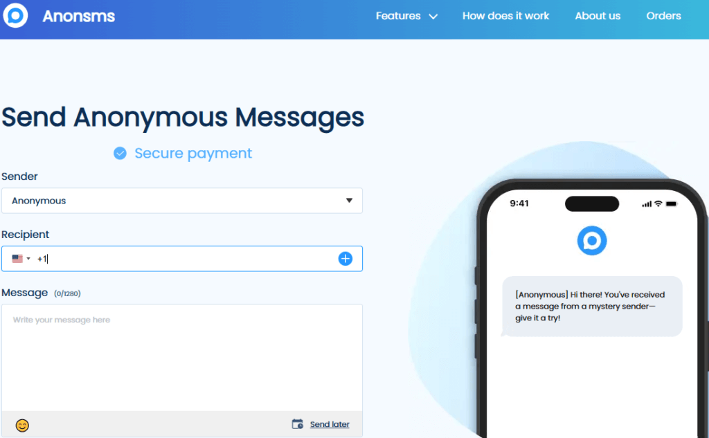 anonsms website