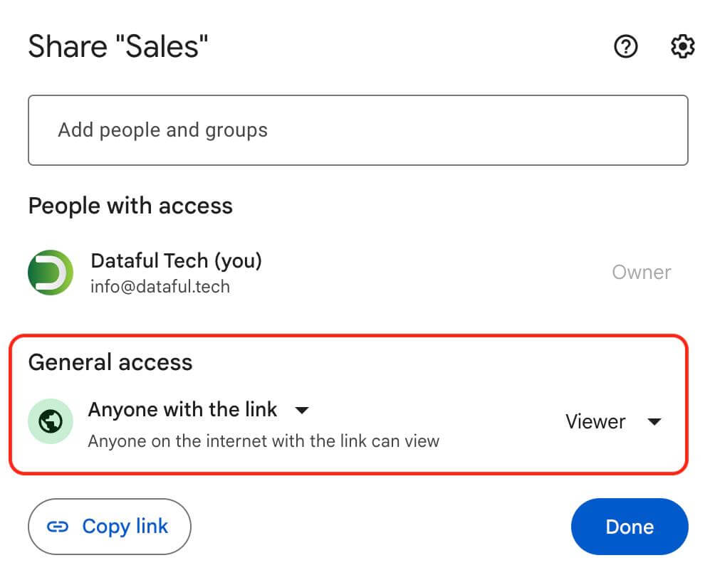 copy the cloud link