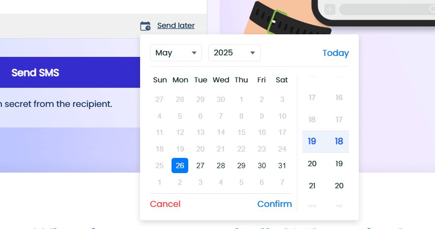 schedule the sending time