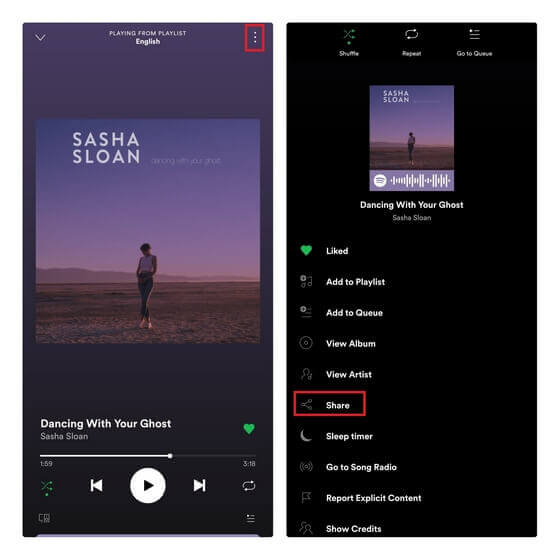 send songs via text by sharing streaming platform links