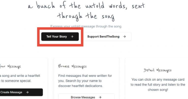 sendthesong.xyz website