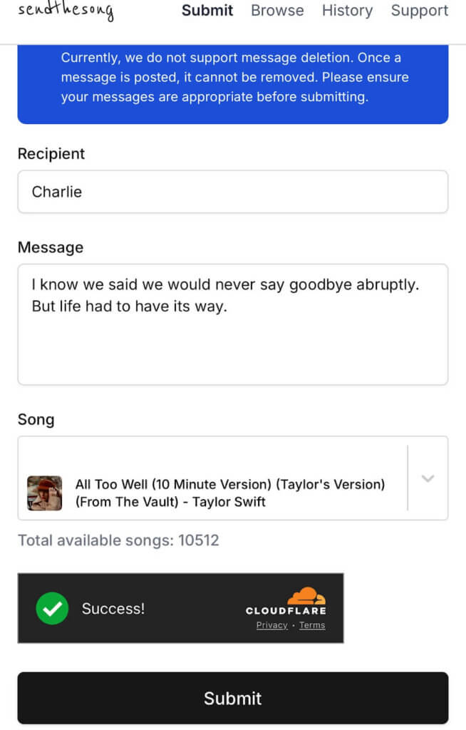 submit a song