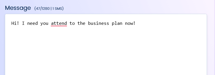 write your bulk message
