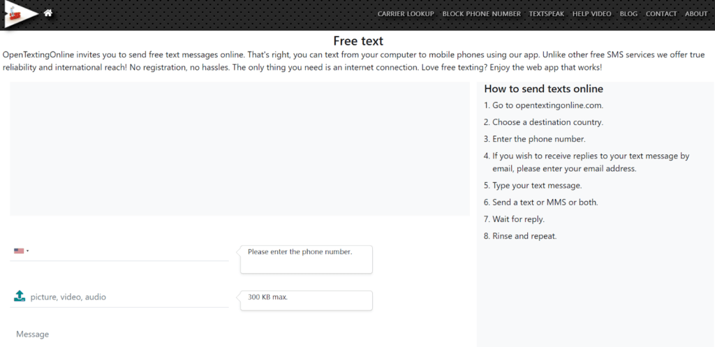 anonymous texting site opentextingonline
