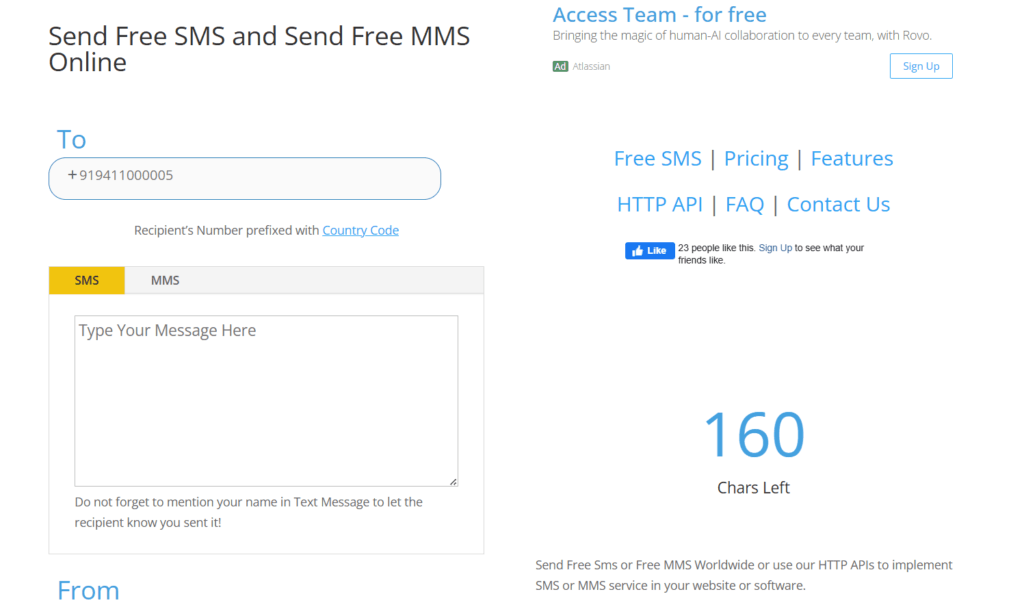 anonymous texting site seasms