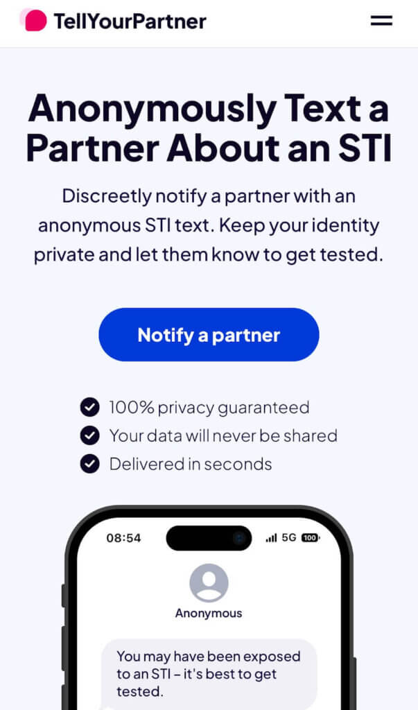 std инструмент уведомления tellyourpartner