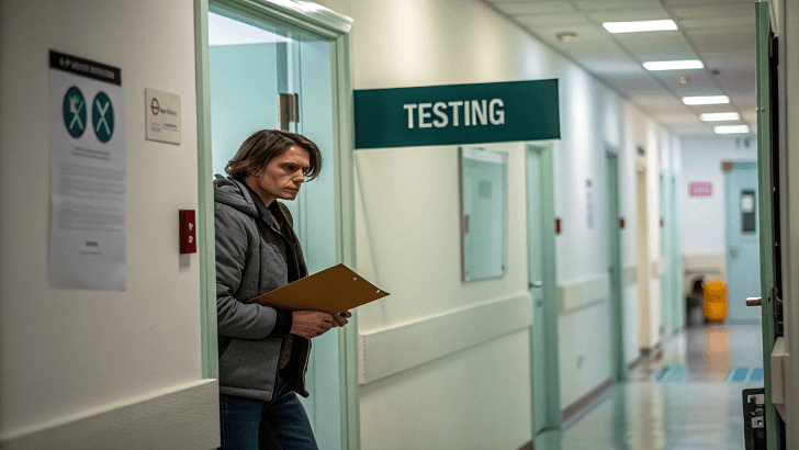a suspected STD patient going to a clinic for testing