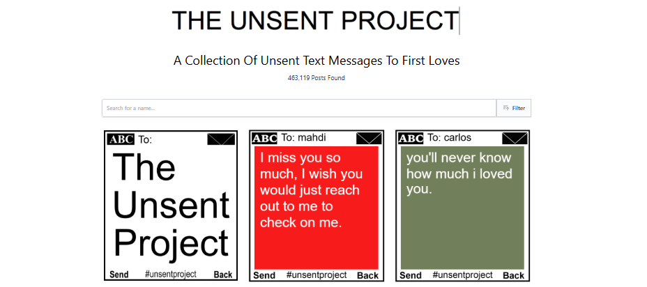 TheUnsentProject Site
