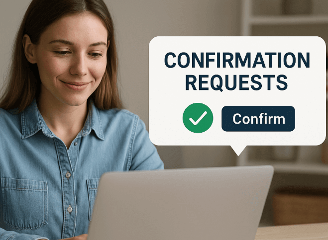comfirmation request text