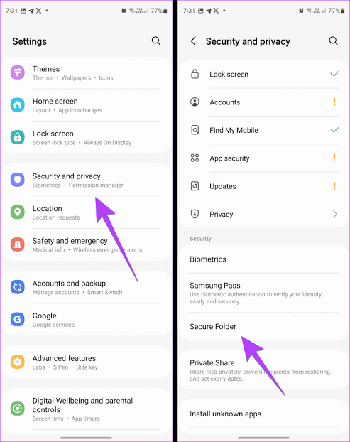 Set Up and Use Secure Folder for Secret Texts on Android