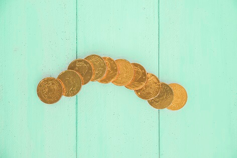 Set of golden coins on board