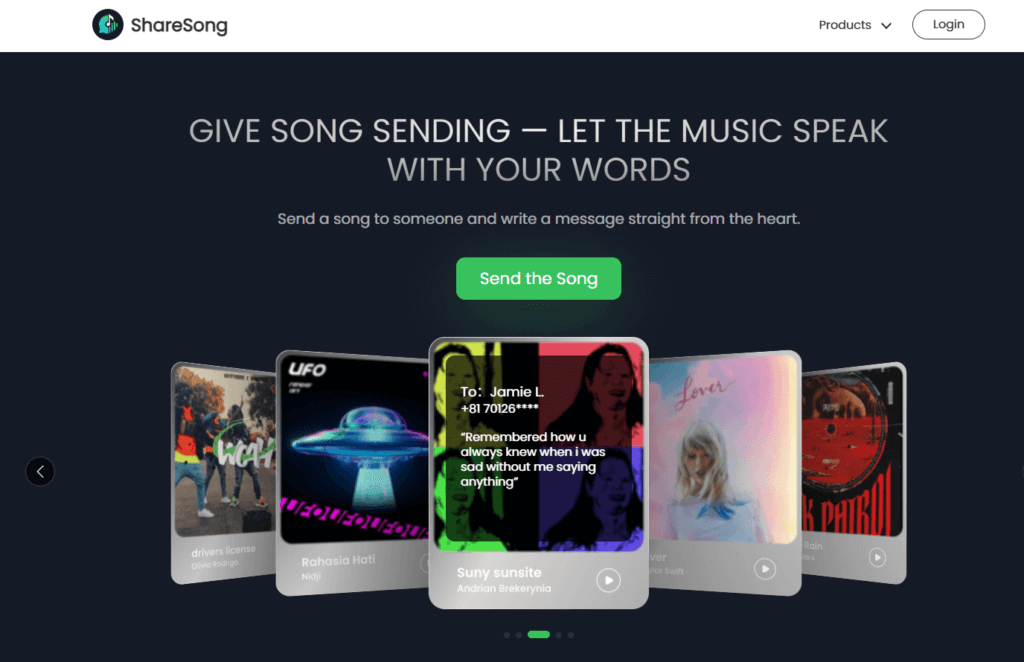 sharesong homepage