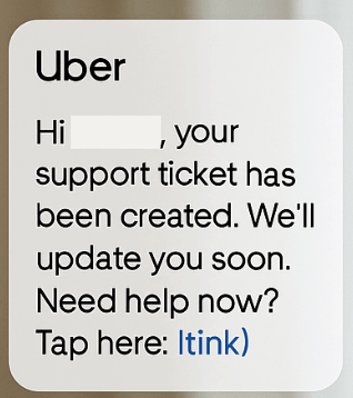uber marketing sms