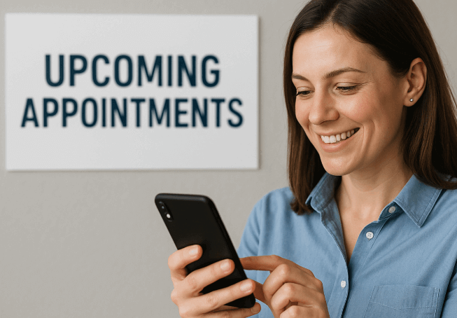 upcoming appointment text