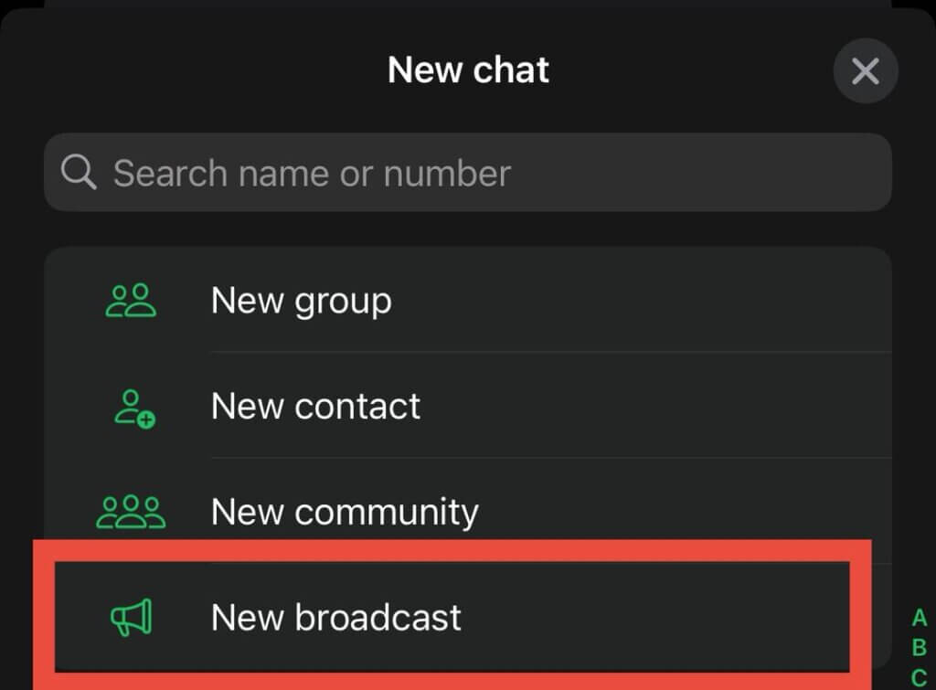 whatsapp new broadcast