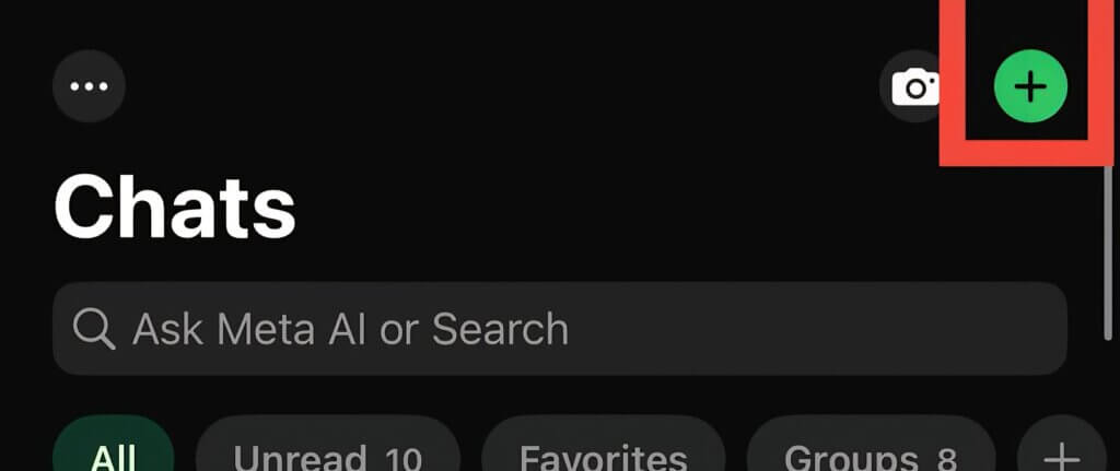 whatsapp plus button