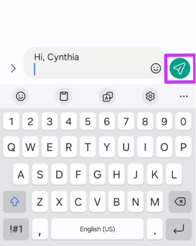 Long-press the Send button