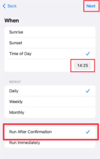run confirmation