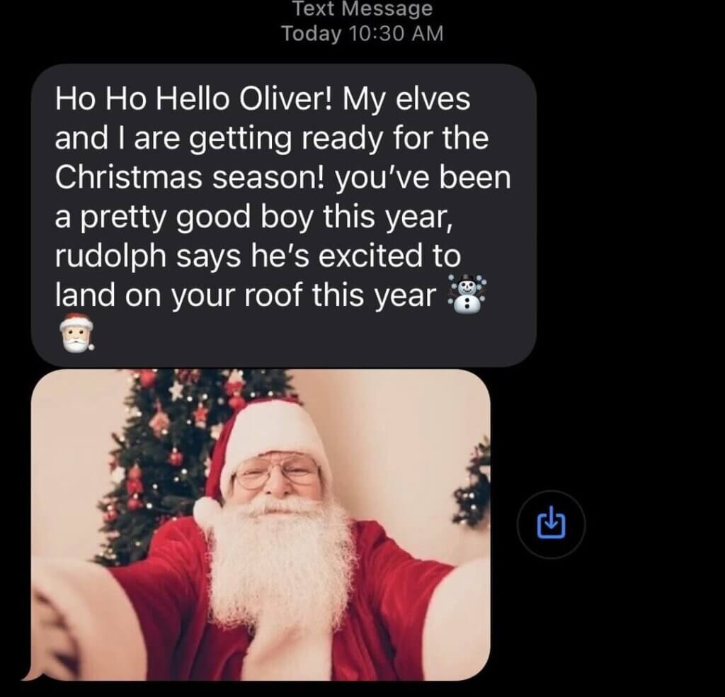 Write a personalized Santa message