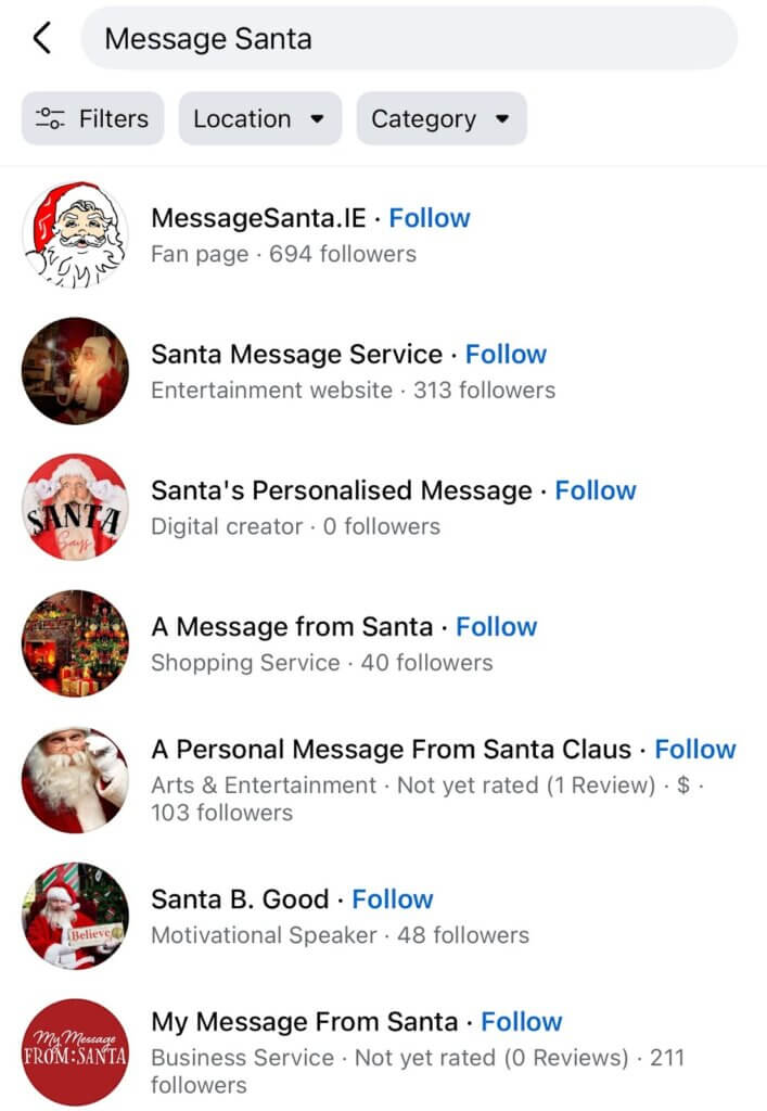 Find Social Media Santa Bots & Campaigns