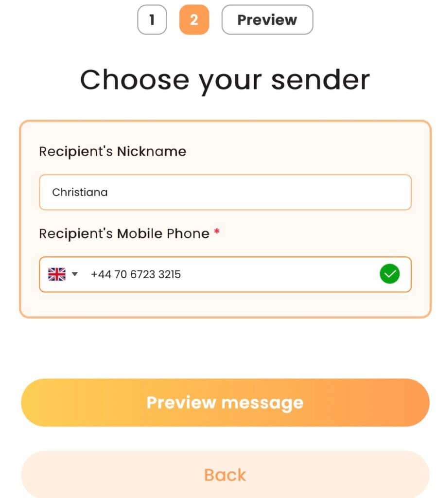 choose the morning text recipient