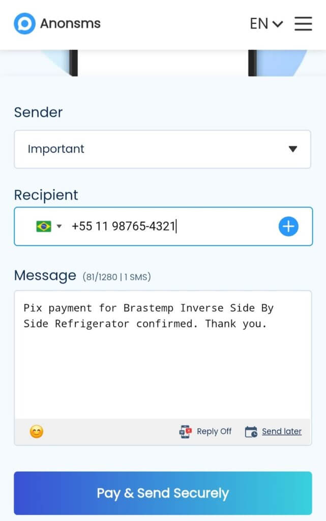 Craft a short and clear message.