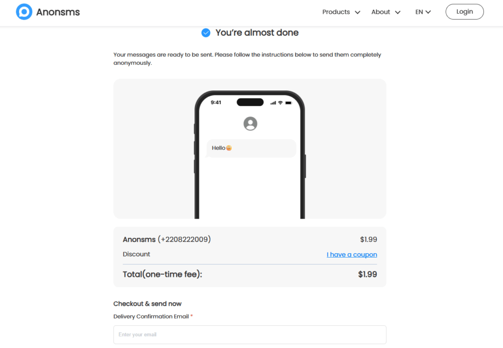 add an email address at checkout to receive the confirmation email