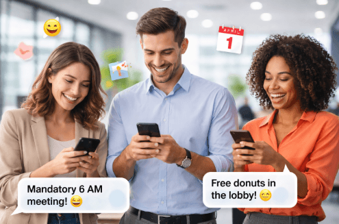 10+ harmlose Büro-Aprilscherze