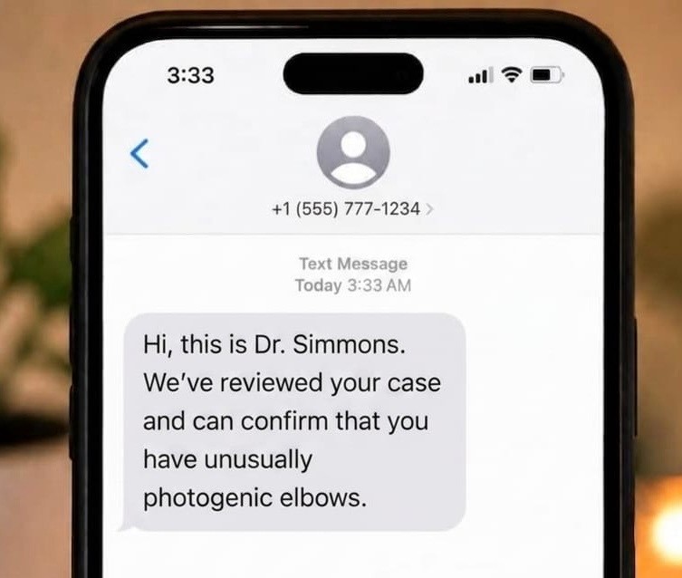 Send a Fake Dermatologist Text about Him