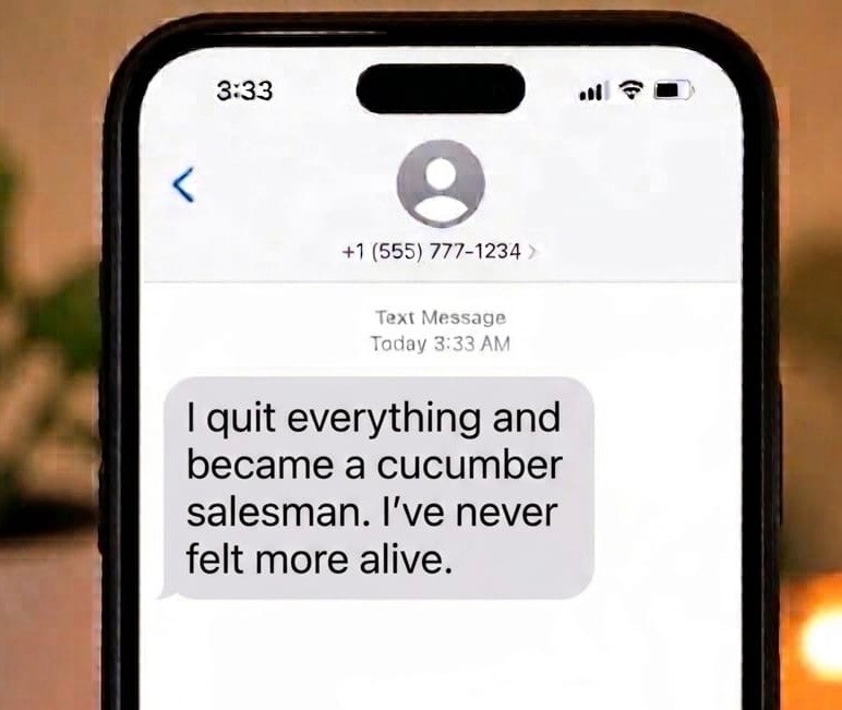 Pretend You’re Now a Cucumber Salesman