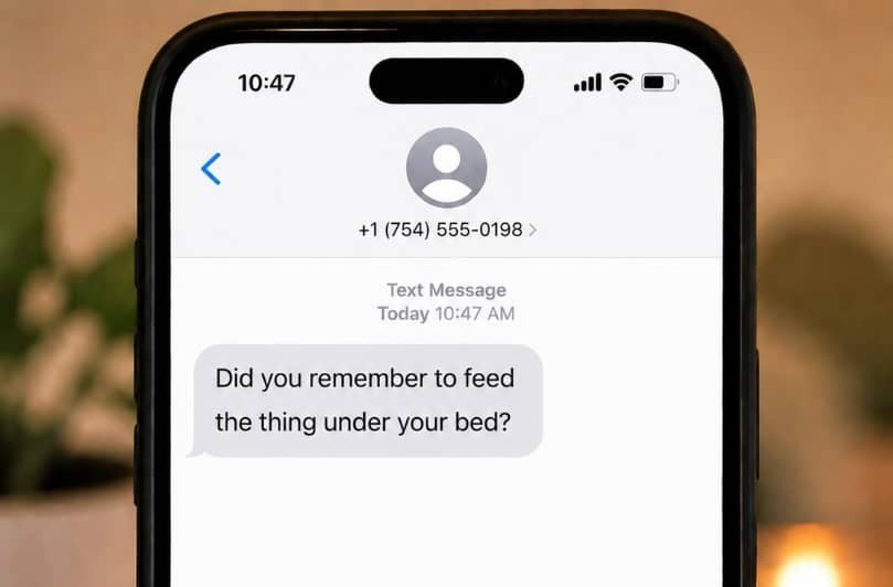 Fake a Text about “The Thing Under Your Bed”