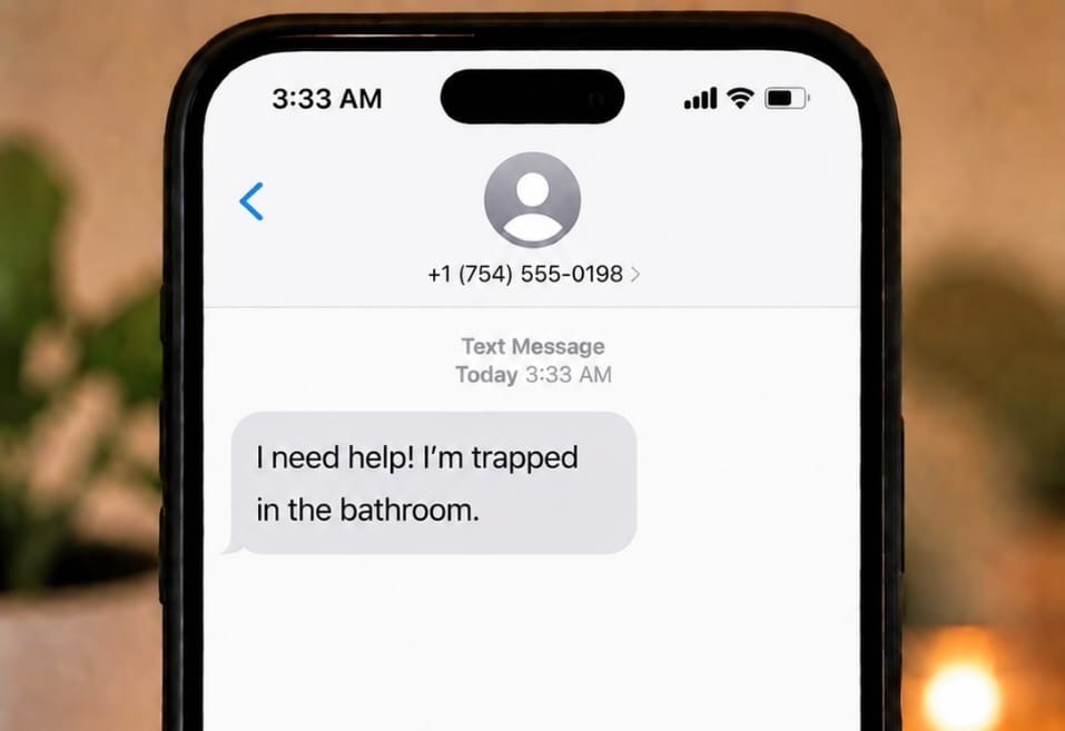 Text Him That You’re Stuck in the Bathroom