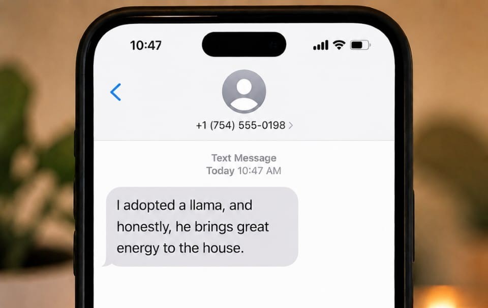 Text Him That You Bought a Pet