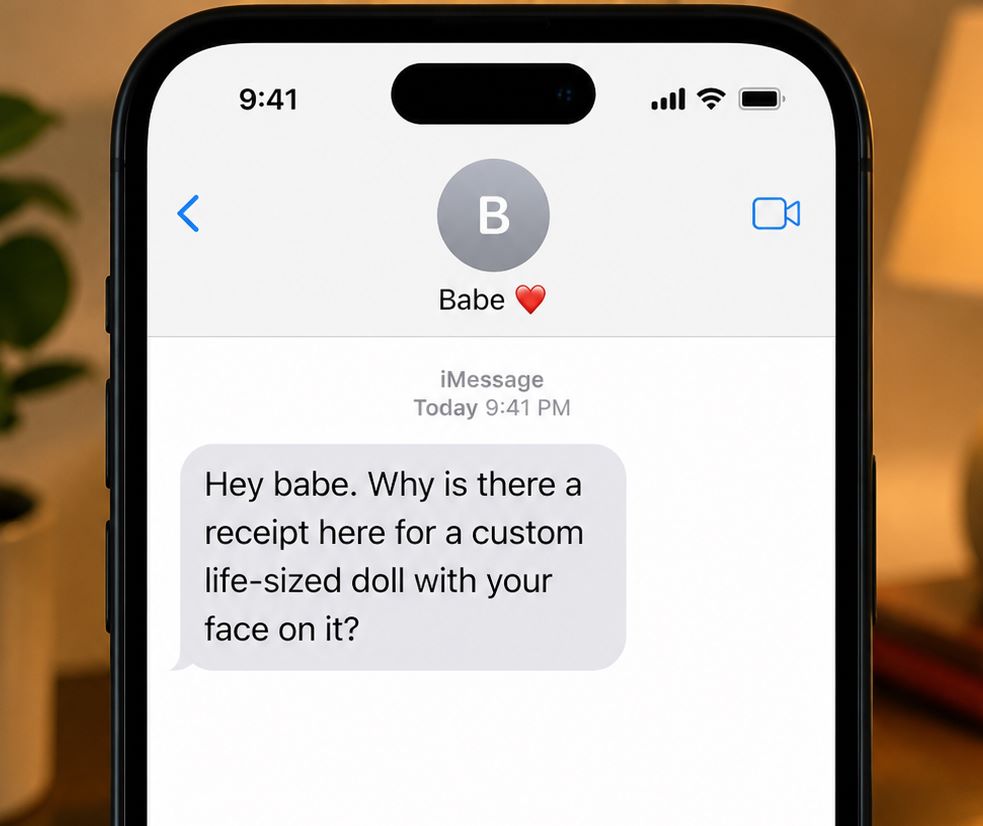 Pretend You Found a Receipt for a Life-Sized Doll That Looks Like Him