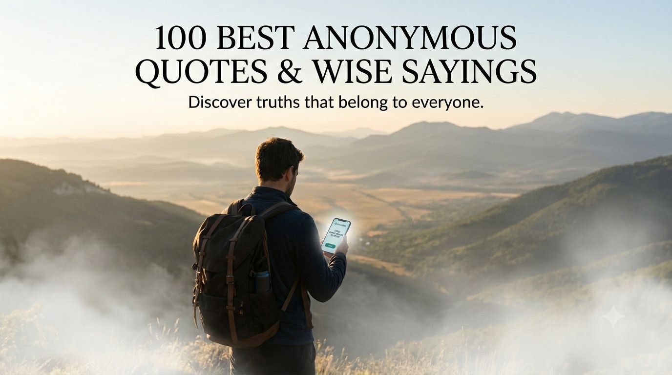 100 Best Anonymous Quotes and Wise Sayings