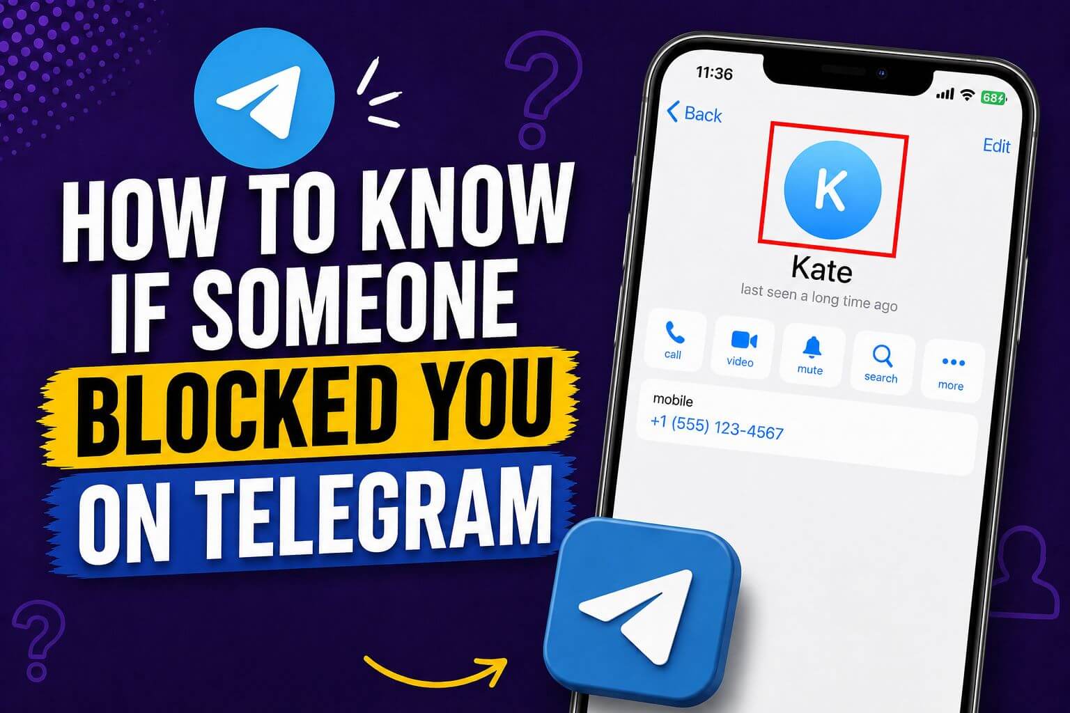 how to know if someone blocked you on telegram