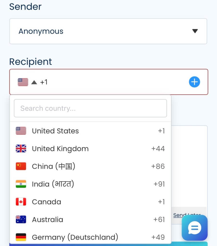 Go to anonsms website