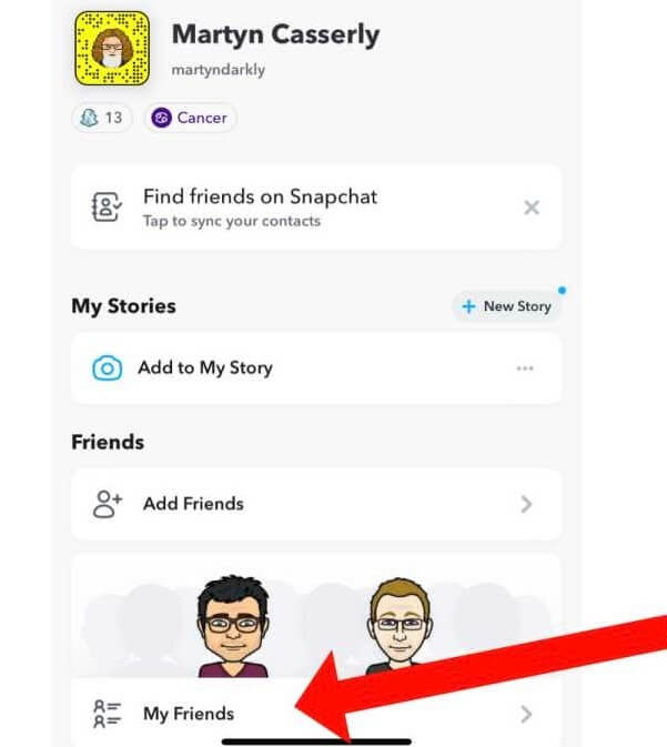 Look Through Your Friends List