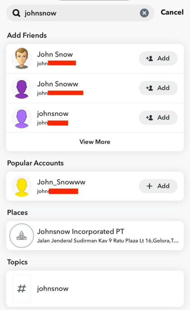 Use Another Account to Search