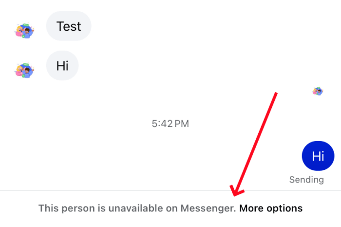 Try Sending a Message on Messenger