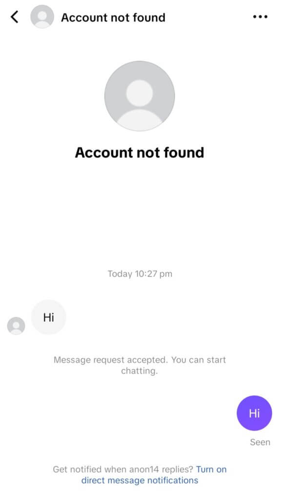Check Your Existing Direct Messages